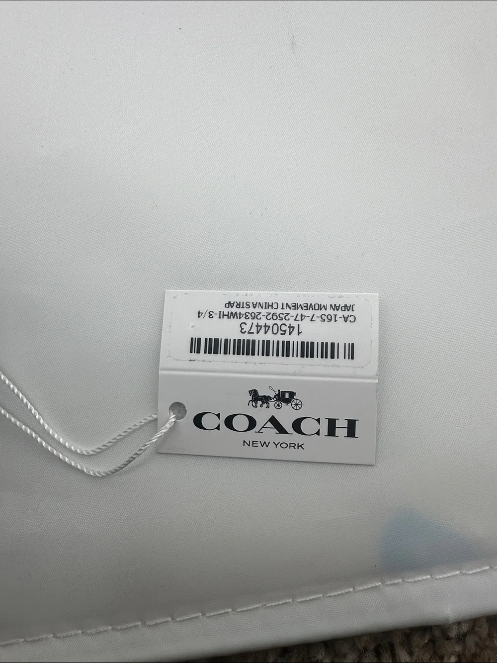 Coach White Silicone Watch with Green Dial Accents